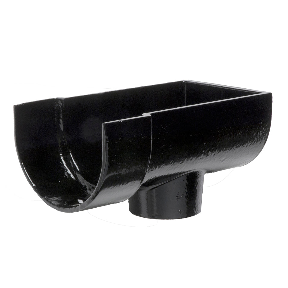 Hargreaves Foundry Premier Cast Iron 65mm Deep Half Round External Gutter Dropend