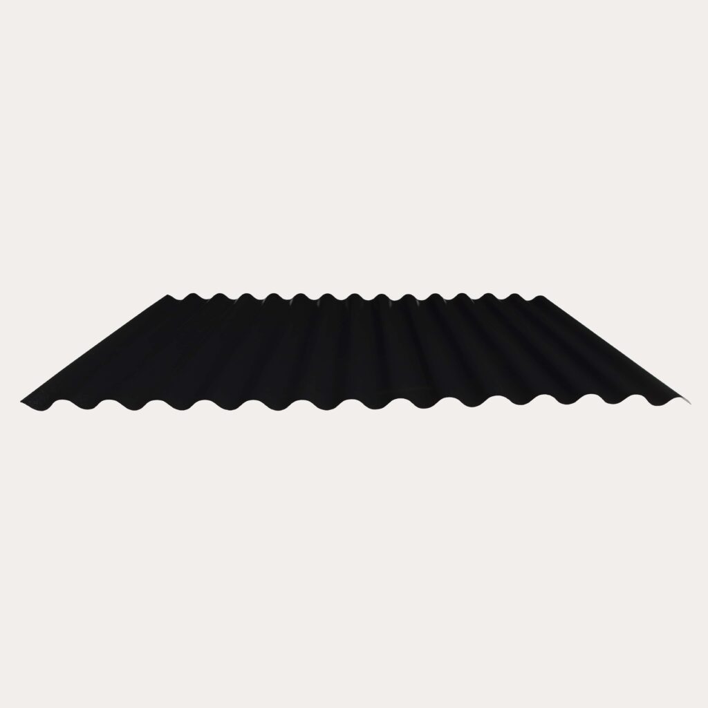 Hornsey Plastisol Coated Corrugated Roofing Sheet (13.5/3”) - Jet Black