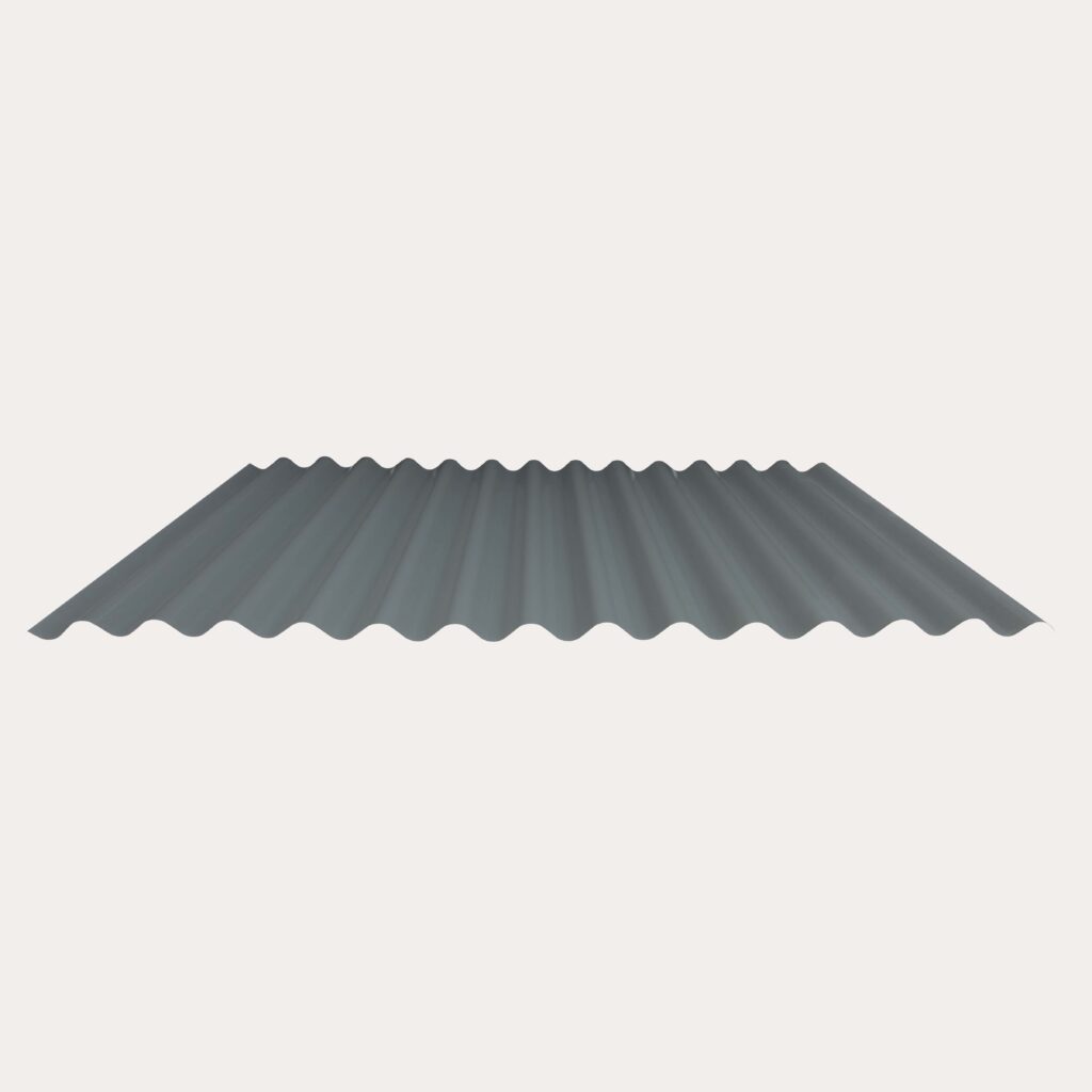 Hornsey Plastisol Coated Corrugated Roofing Sheet (13.5/3”) - Merlin Grey