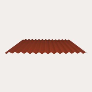 Hornsey Plastisol Coated Corrugated Roofing Sheet (13.5/3”) - Terracotta Red