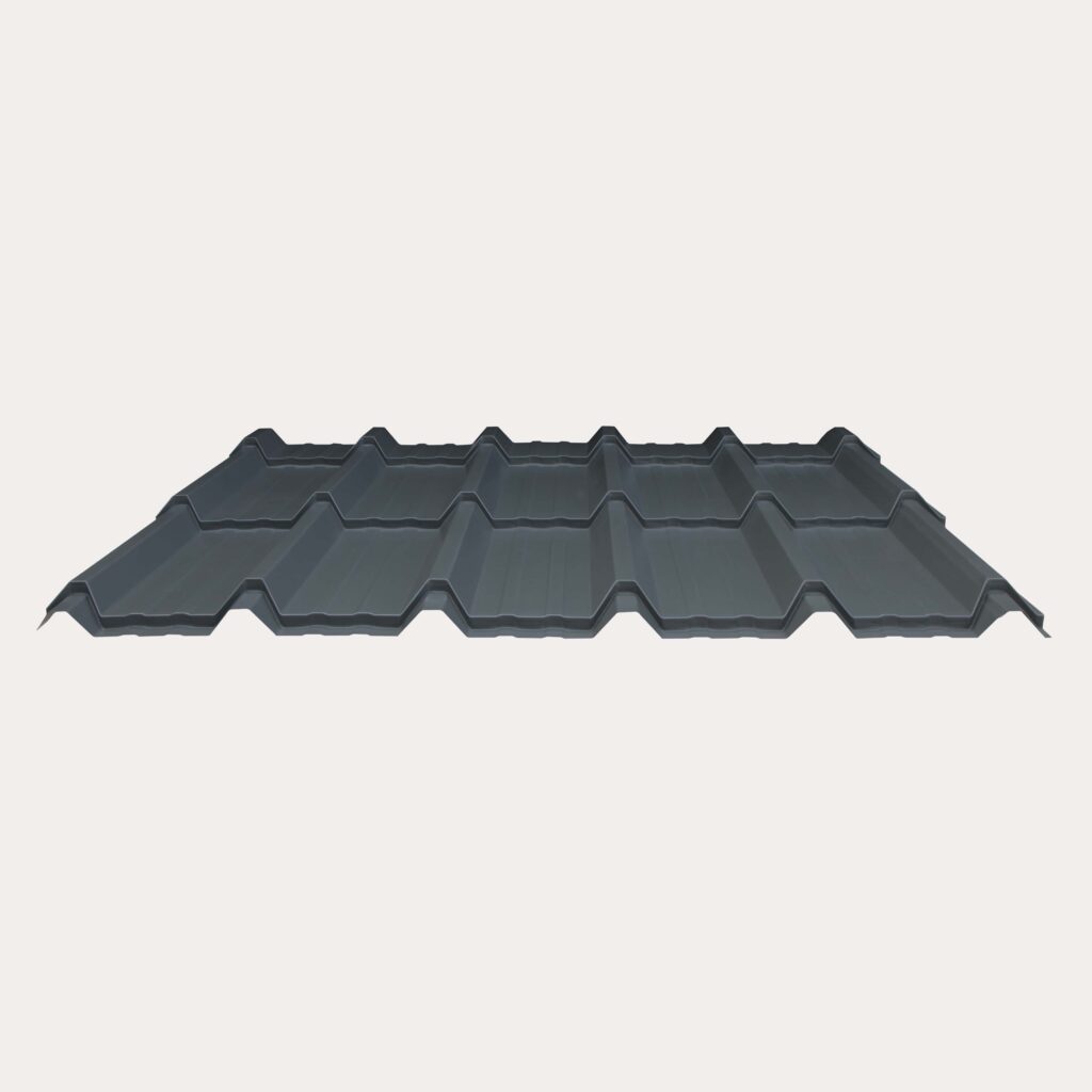 Hornsey Plastisol Coated Box Tile Effect Roofing Sheet (32/1000) - Merlin Grey