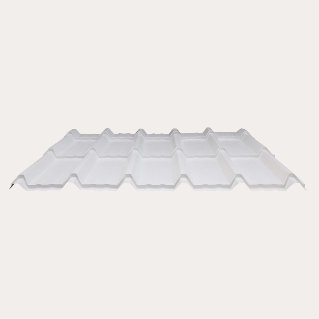 Hornsey Plastisol Coated Box Tile Effect Roofing Sheet (32/1000) - Pure White