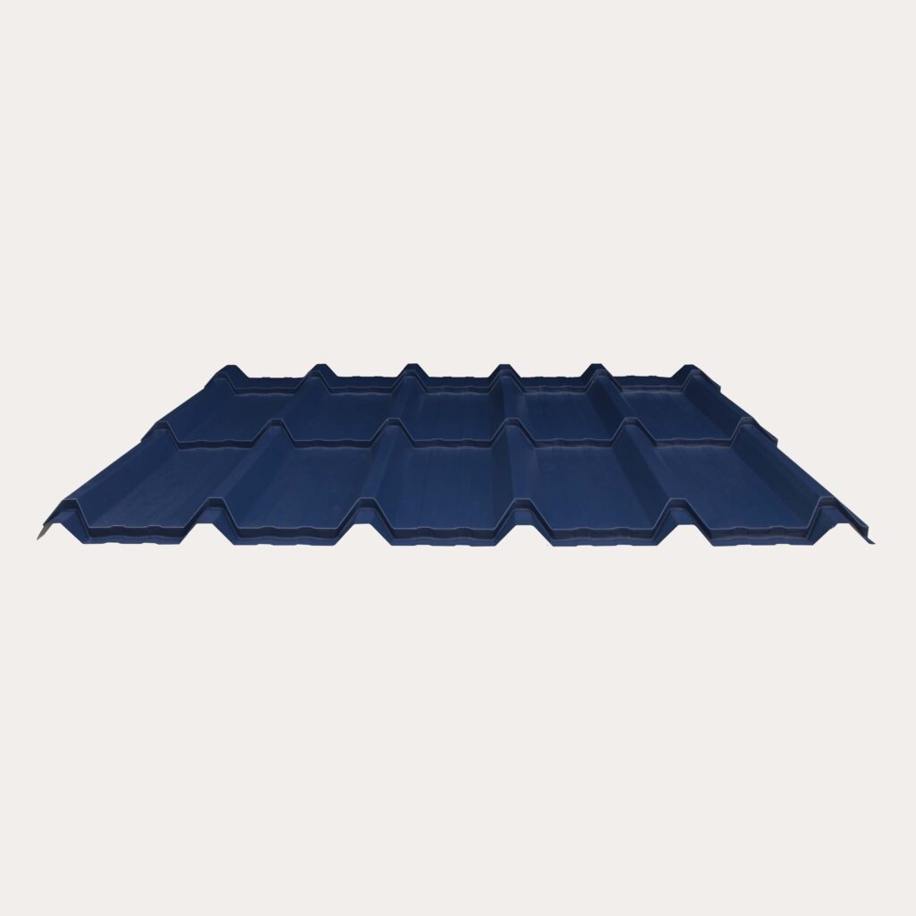 Hornsey Plastisol Coated Box Tile Effect Roofing Sheet (32/1000) - Sargasso Blue