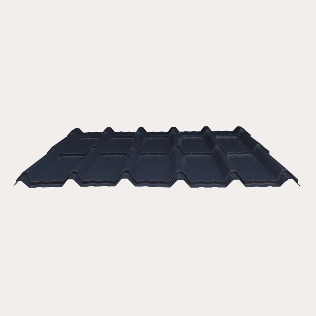 Hornsey Plastisol Coated Box Tile Effect Roofing Sheet (32/1000) - Slate Blue