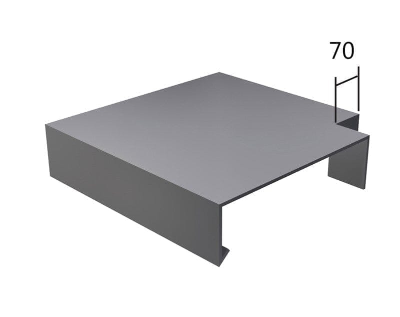 Alutec Black Aluminium Coping External 90° Angle Corner Options for Wall