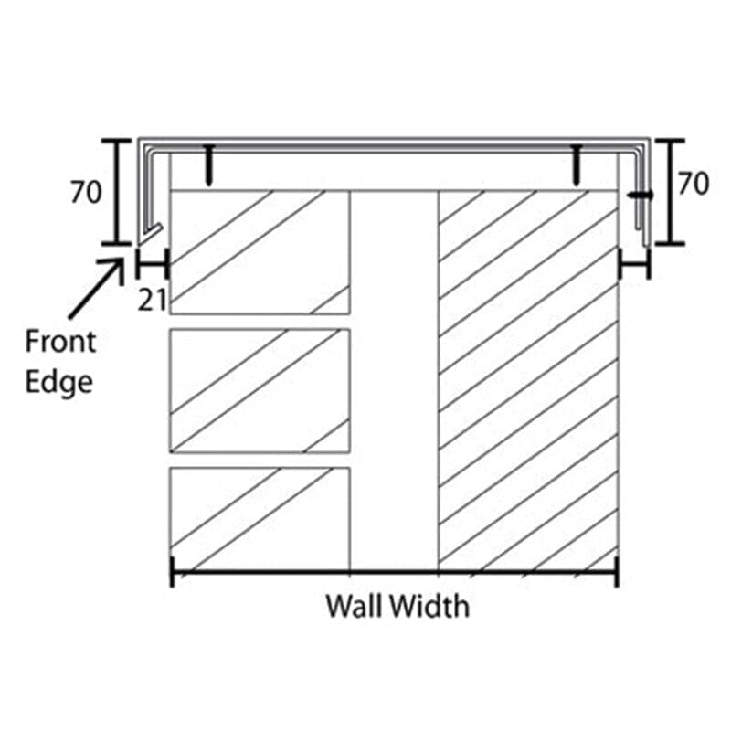 Alutec Black Aluminium Coping Options for Wall