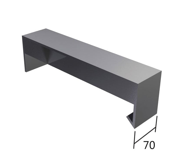 Alutec Black Aluminium Coping Right Hand Stop End Piece for Wall