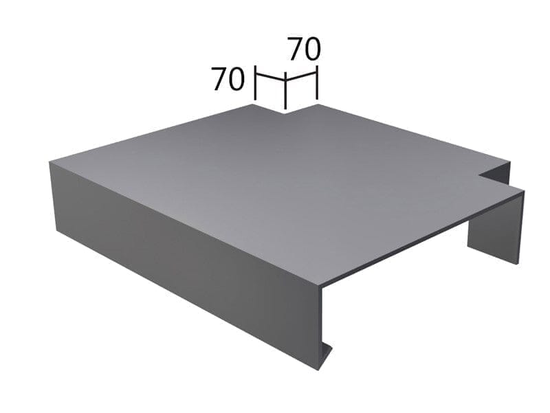 Alutec Black Aluminium Coping T-Junction 3 Way Union Options for Wall