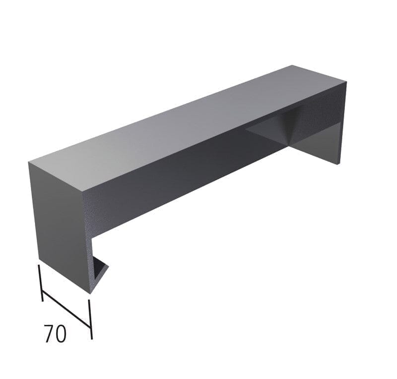 Alutec Brown Aluminium Coping Left Hand Stop End Piece for Wall