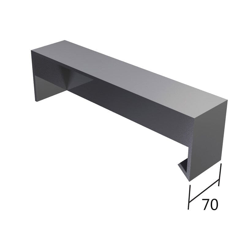 Alutec Brown Aluminium Coping Right Hand Stop End Piece for Wall