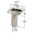 Alutec Elite Aluminium Balcony Vertical Spigot Outlet 82mm