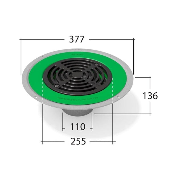 Alutec Elite Aluminium Car Park Outlet 110mm