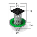 Alutec Elite Aluminium Extended Grate Rainwater Outlet 110mm