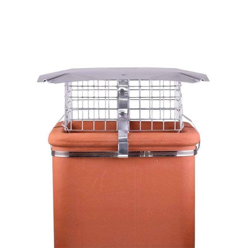 Birdguard Square Stainless Steel Natural Finish Chimney Cowl