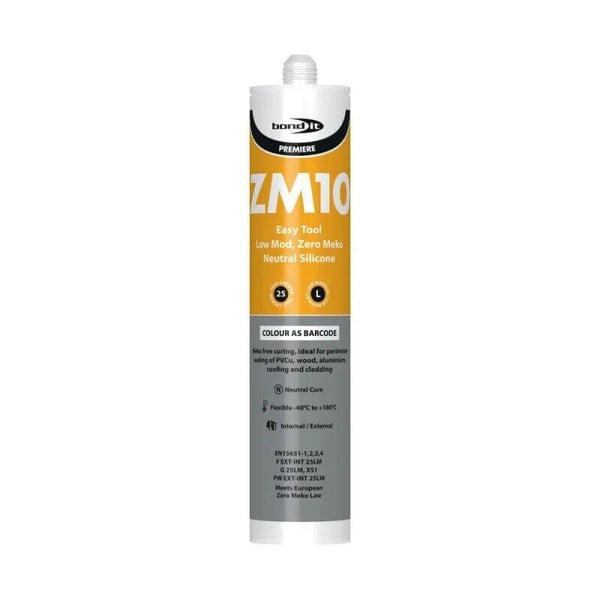 Bond-It ZM10 Zero Meko Low Modulus Silicone Sealant - White - 300ml (Box of 12)