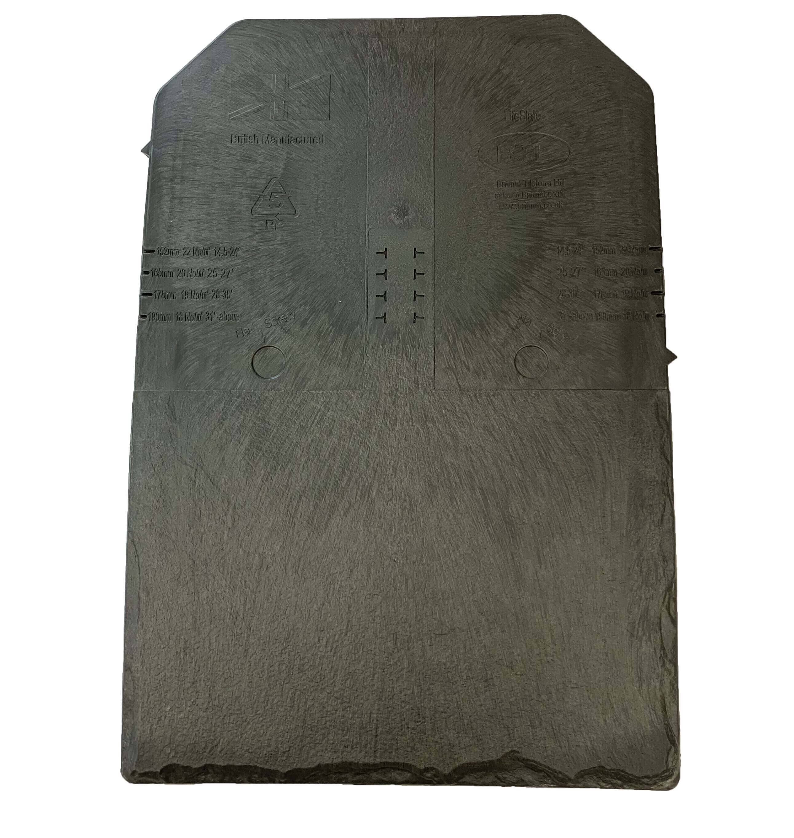 Britmet LiteSlate Synthetic Roof Slate Tile 298mm x 442mm - Ash - Pack of 22