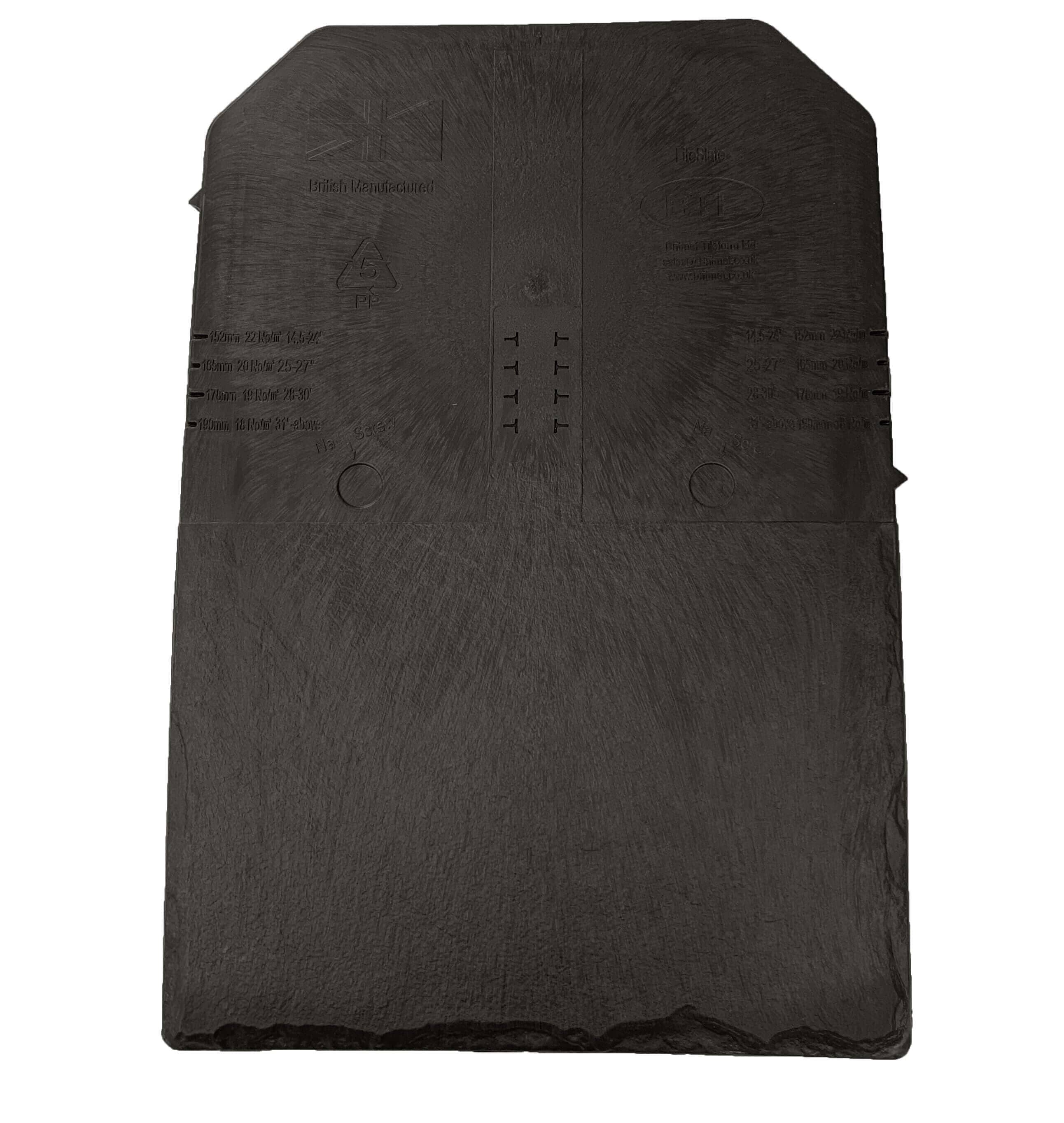 Britmet LiteSlate Synthetic Roof Slate Tile 298mm x 442mm - Charcoal - Pack of 22