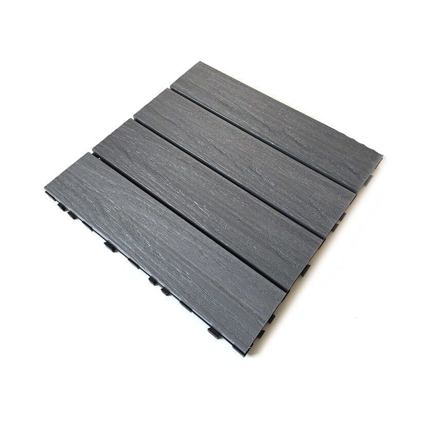 Castlewood Composite Decking Tile Silver Grey - 300 x 300mm