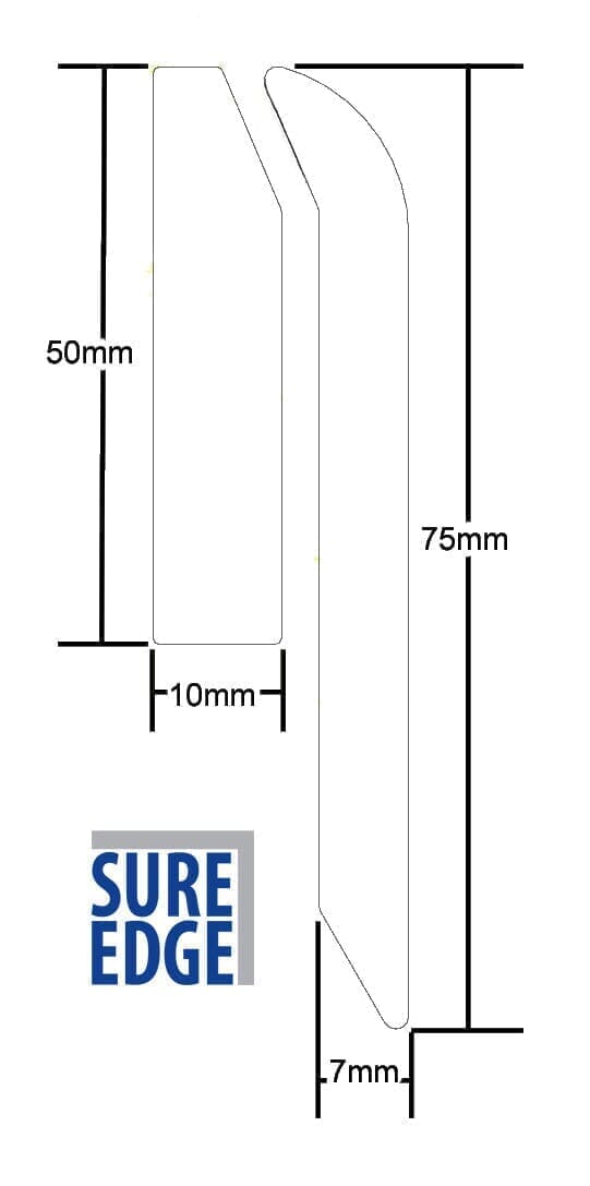 ClassicBond EPDM Sure Edge Black Gutter Drip Roof Trim - 2.5m