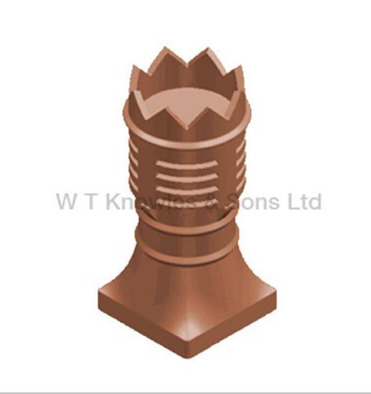 Clay Bishop Gas Terminal 2 Piece Chimney Pot