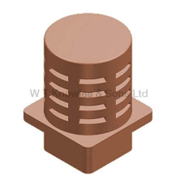 Clay Gas Terminal Square Base Flanged Chimney Pot