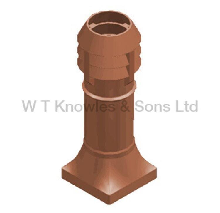 Clay Leeds 3 Bowl Chimney Pot for Solid Fuel