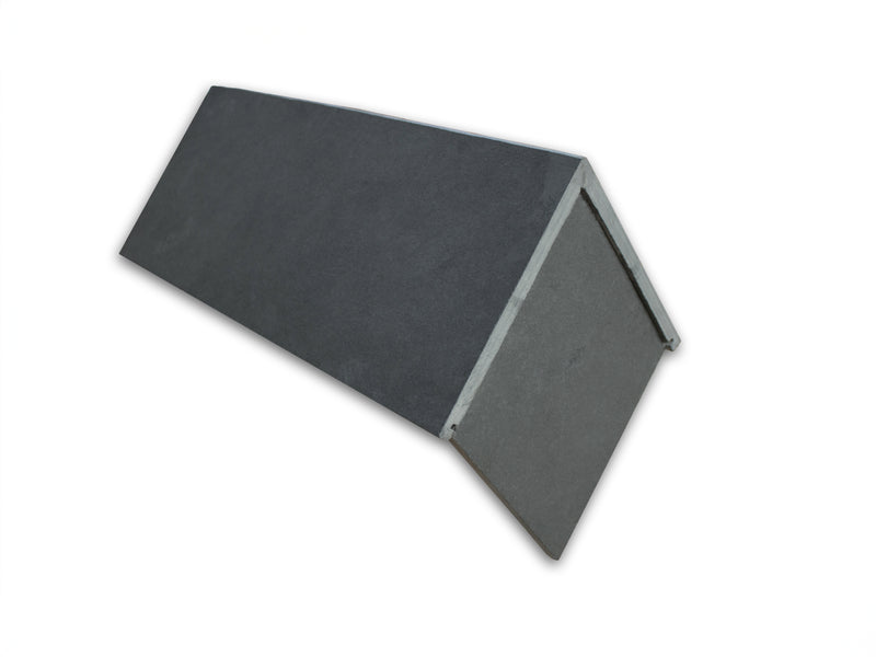 Mayan Natural Slate Classic RealRidge Graphite Block End Ridge Tile