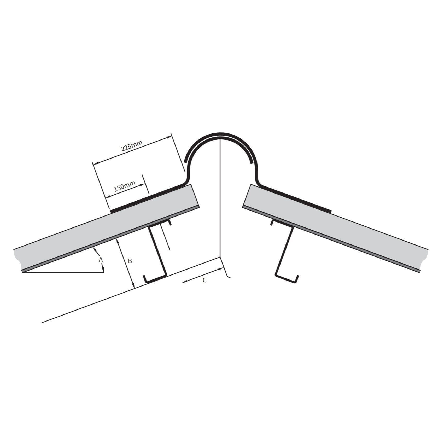 Eternit FarmTec Fibre Cement Two Piece Ventilated Ridge