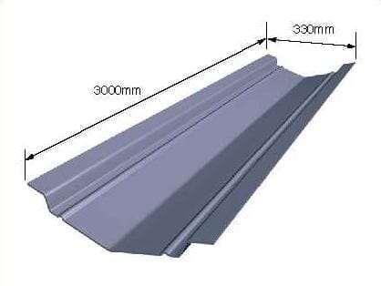 European Plastics Standard Slate Valley Trough - 3m