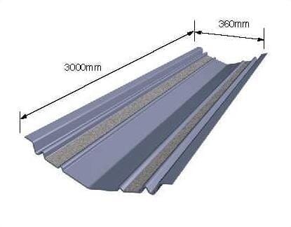 European Plastics Standard Tile Valley Trough - 3m