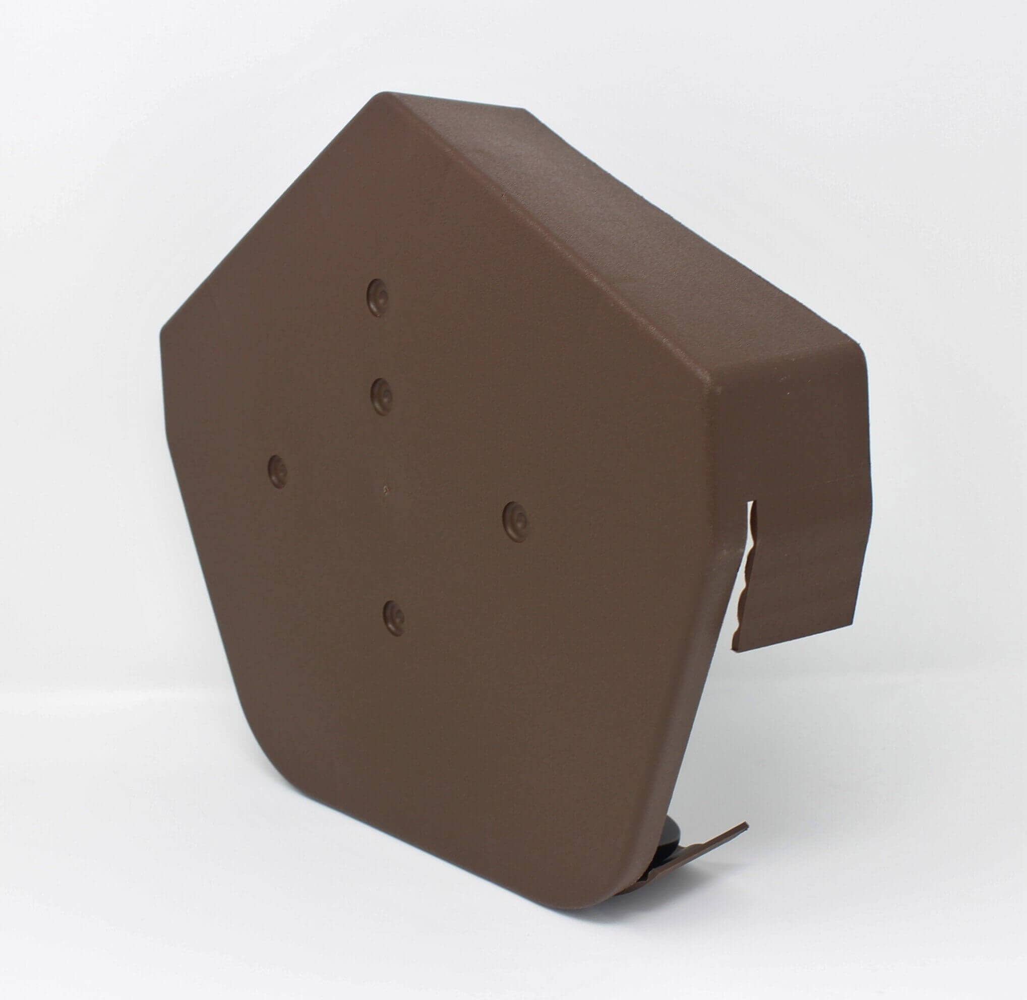 European Plastics Uni-Verge Angled Ridge End Cap - Brown