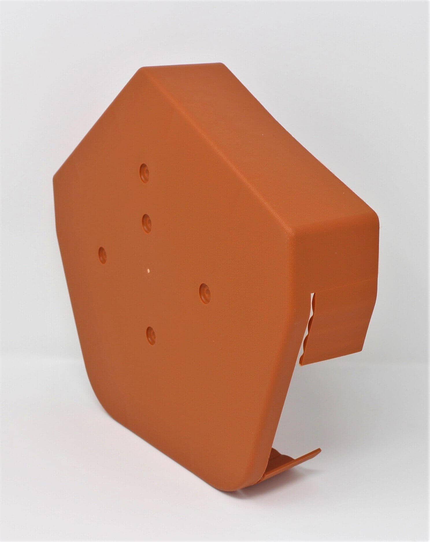 European Plastics Uni-Verge Angled Ridge End Cap - Terracotta