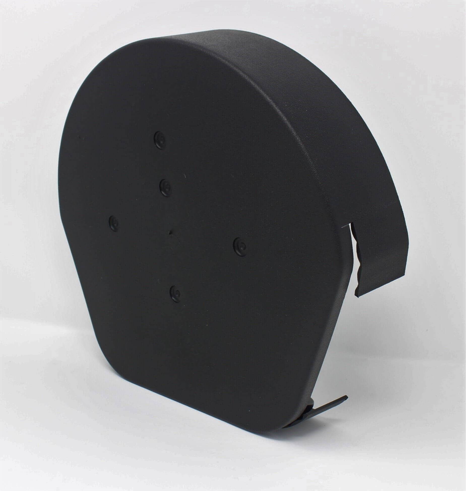 European Plastics Uni-Verge Half Round Ridge End Cap - Black