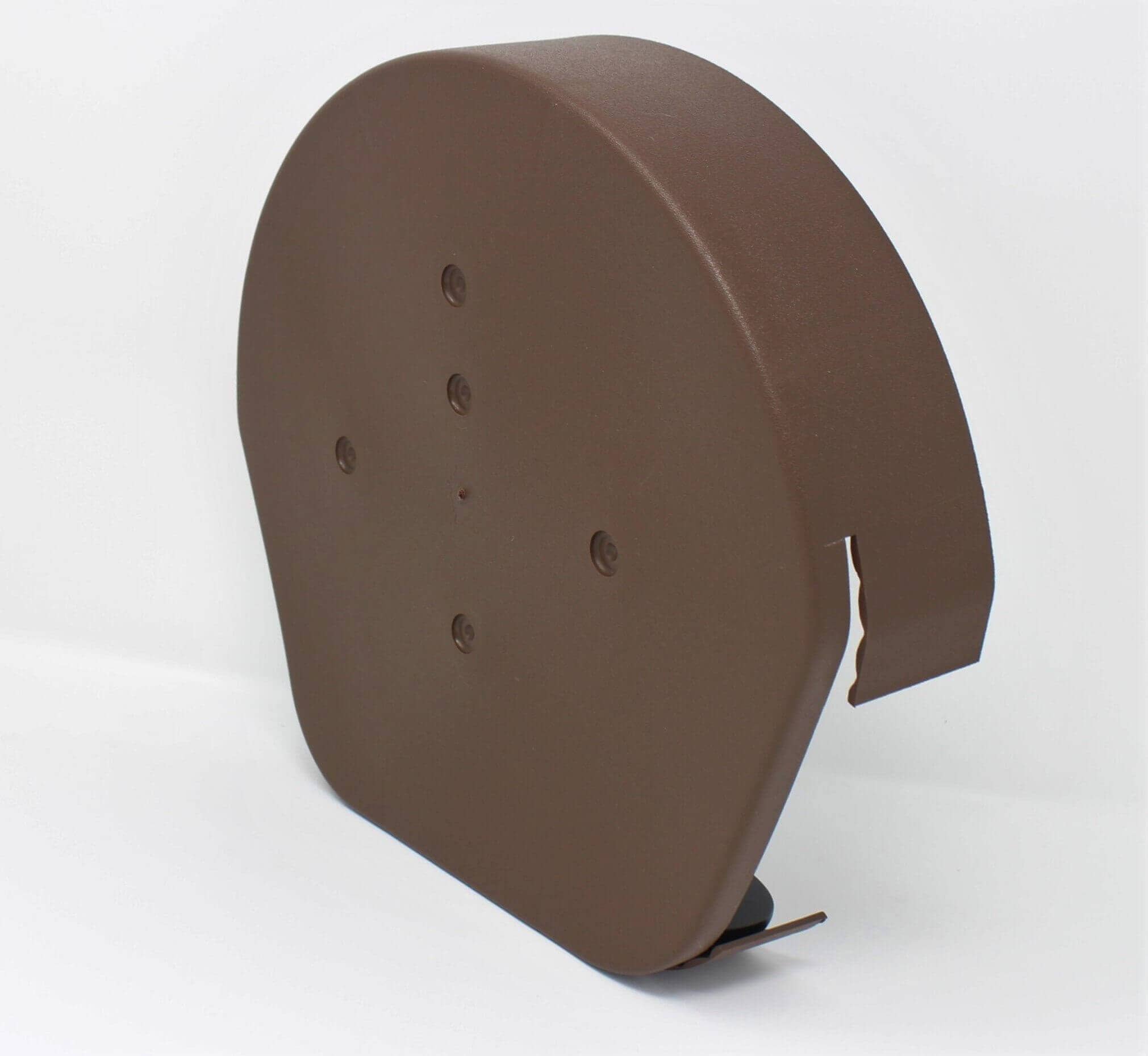 European Plastics Uni-Verge Half Round Ridge End Cap - Brown