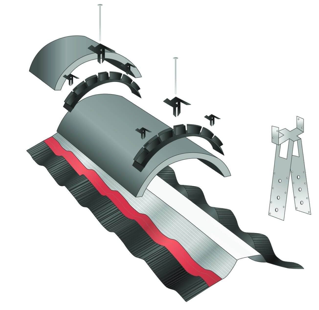 European Plastics Universal Ventilated Dry Ridge System - 6m