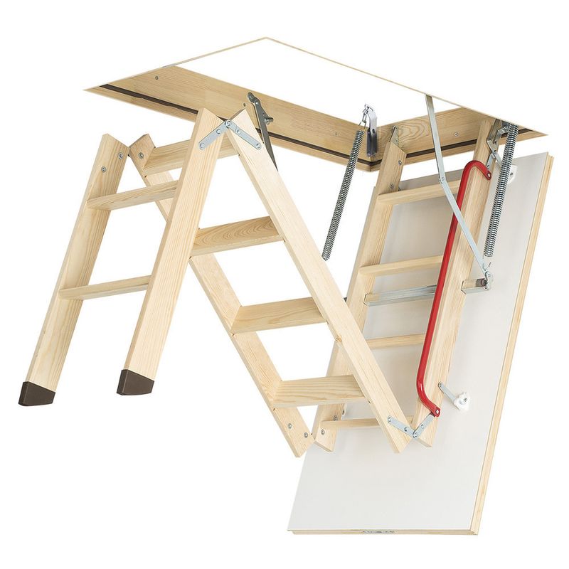 FAKRO LWK Komfort 3 Section Wooden Loft Ladder - 55cm x 111cm x 2.8m