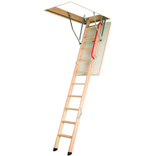 FAKRO LWK Komfort 3 Section Wooden Loft Ladder - 55cm x 111cm x 2.8m