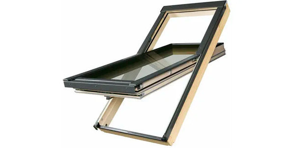 FAKRO Manually Operated Centre Pivot Highly Energy Efficient Pine Pitched Roof Window