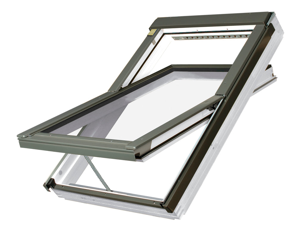 FAKRO Manually Operated Centre Pivot White Painted Pitched Roof Window