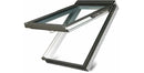 FAKRO Manually Operated Top Hung Dual Function White Painted Pitched Roof Window