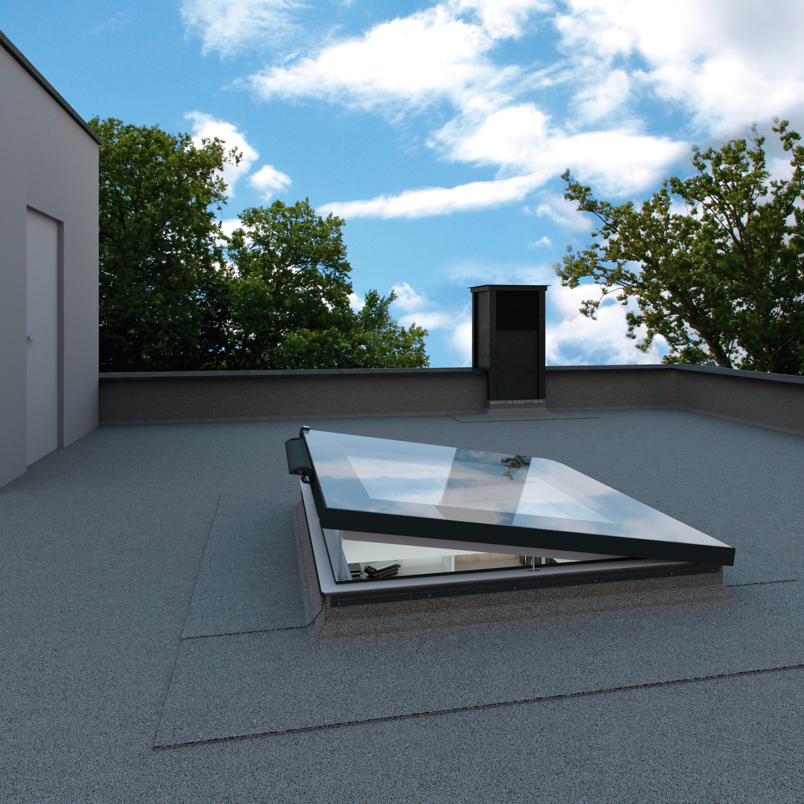 FAKRO Tripled Glazed Electric Opening Flat Roof Window