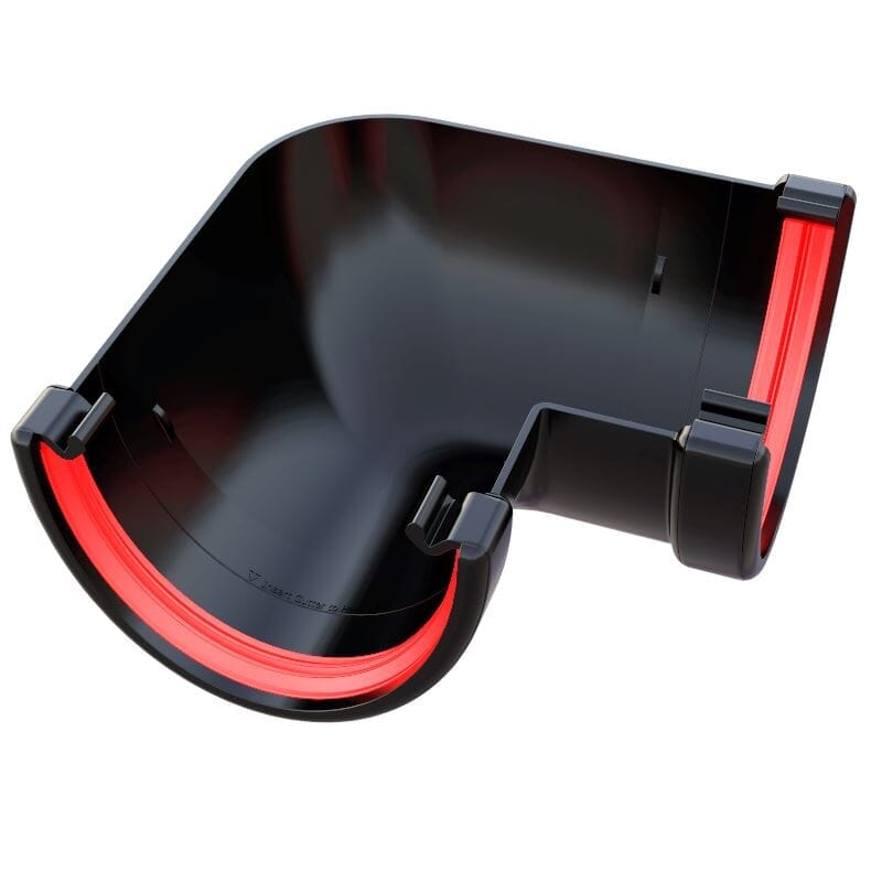 Freeflow Deepflow Style Plastic Guttering Bend - Black