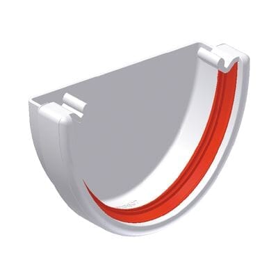 Freeflow Deepflow Style Plastic Guttering External Stopend - White