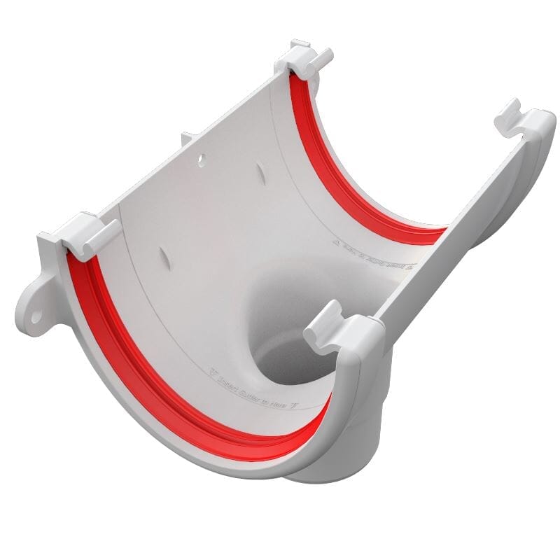 Freeflow Deepflow Style Plastic Guttering Running Outlet - White