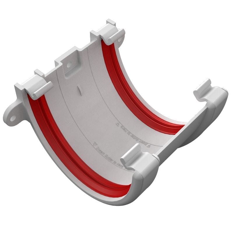 Freeflow Deepflow Style Plastic Guttering Union Bracket - White