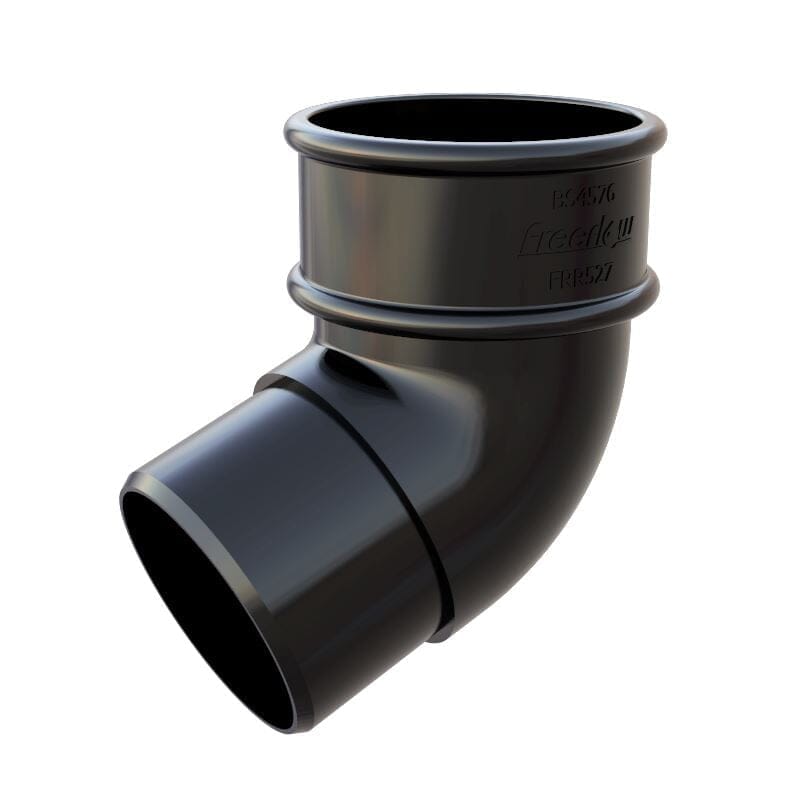 Freeflow Round Plastic Downpipe 112 Degree Offset Bend - Black