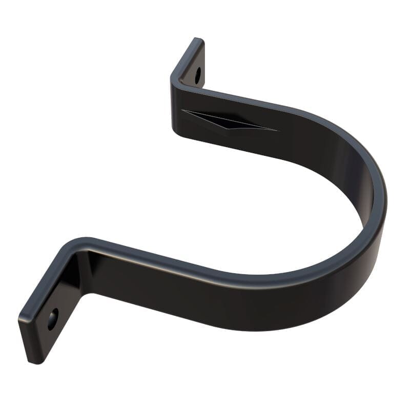 Freeflow Round Plastic Downpipe Flush Pipe Clip - Black