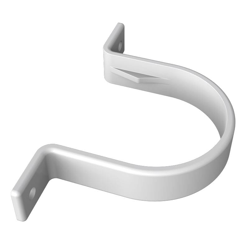 Freeflow Round Plastic Downpipe Flush Pipe Clip - White