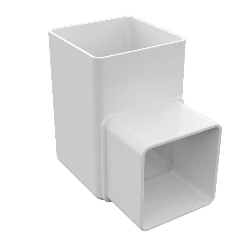 Freeflow Square Plastic 90 degree Offset Bend - White