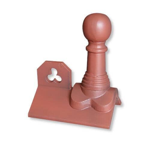 GRC Concrete Bishop Ball Club Crested Ridge Tile Finial